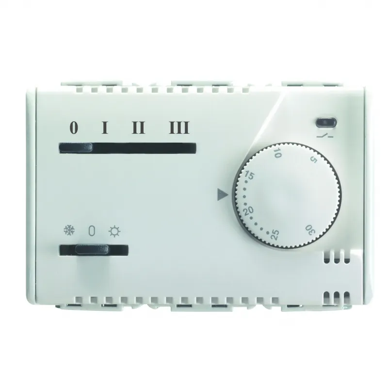 Termostat, Electronic, Vara/Iarna, Pentru, Ventiloconvector, 3, Viteze, 230V, 50/60Hz, 3, Module, Sistem, Alb, Gewiss, System, GW20853