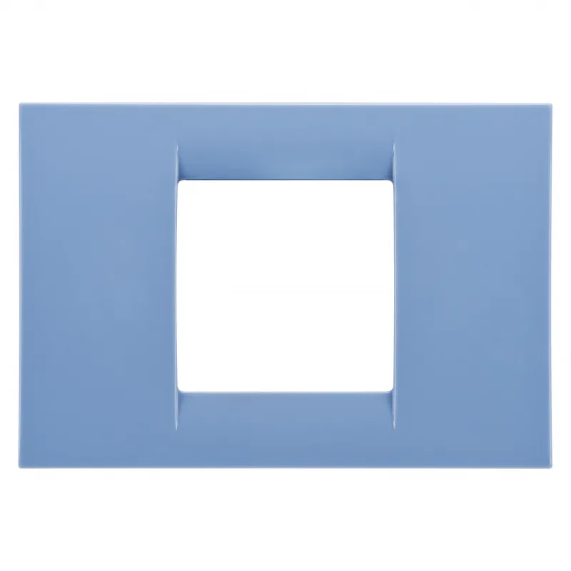 Placa, Virna, In, Finisaj, Lucios, Din, Tehnopolimer, 2 Module, Albastru, Deschis, Sistem, Gewiss, System, GW22162
