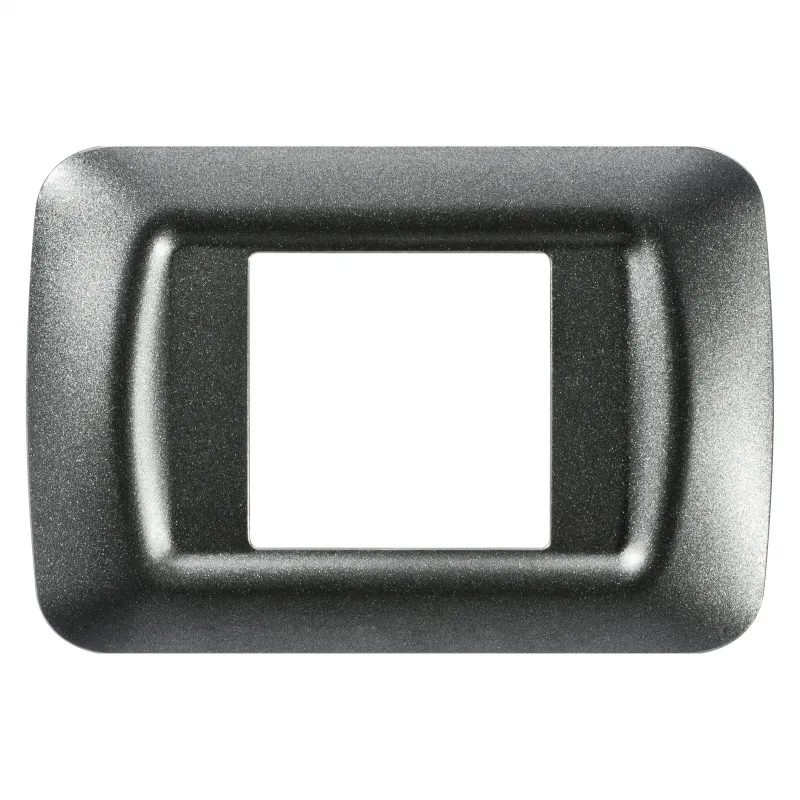 Placa, De, Sistem, Superioara, Finisare, Lucioasa, Din, Tehnopolimer, 2 Module, Ardezie, Metalica, Sistem, Gewiss, System, GW22612