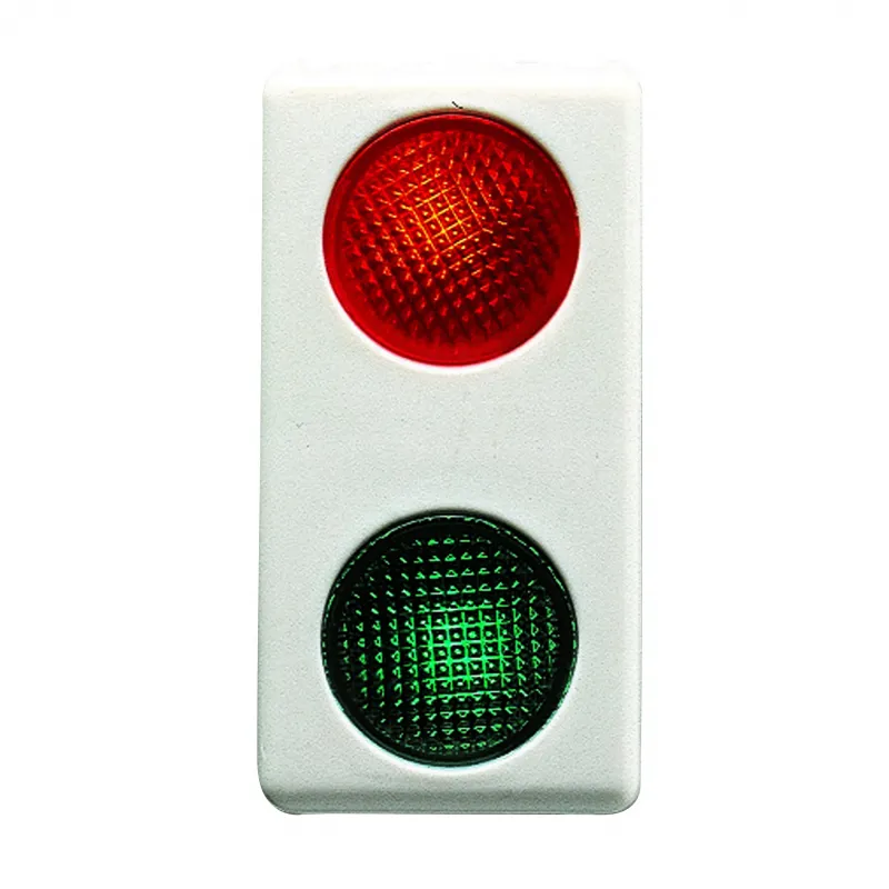 Lampa, Indicatoare, Dubla, 230V, Rosu/Verde, 1, Modul, Sistem, Alb, Gewiss, System, GW20607