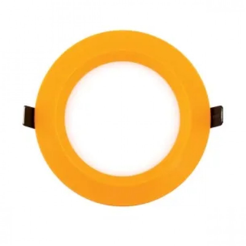 Spot, Ultralux, LED, 6W, Rotund, Smd2835, Rama, Portocalie, Lumina, Calda, Lpabs627O