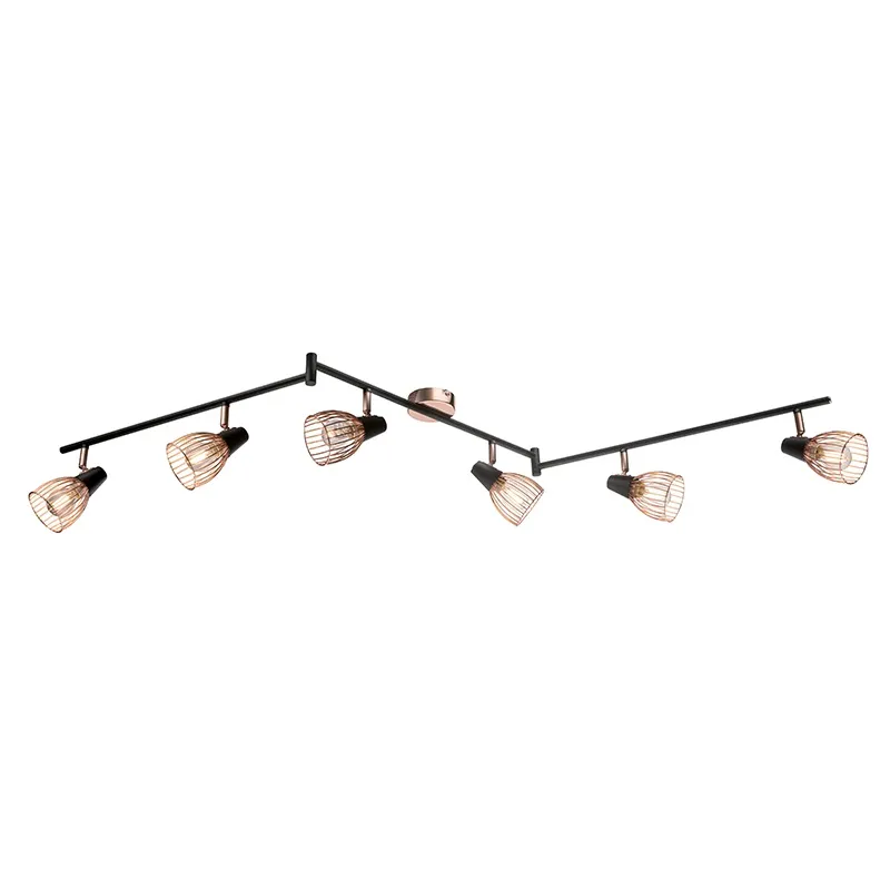 Lustra Elmark 6XE14 AMBIX NEGRU/CuPRU