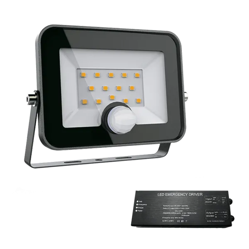 Proiector, LED, VEGA30, Slim, SMD, 30W, 5500K, Negru, Cu Senzor, + Kit Emergenta, IP65