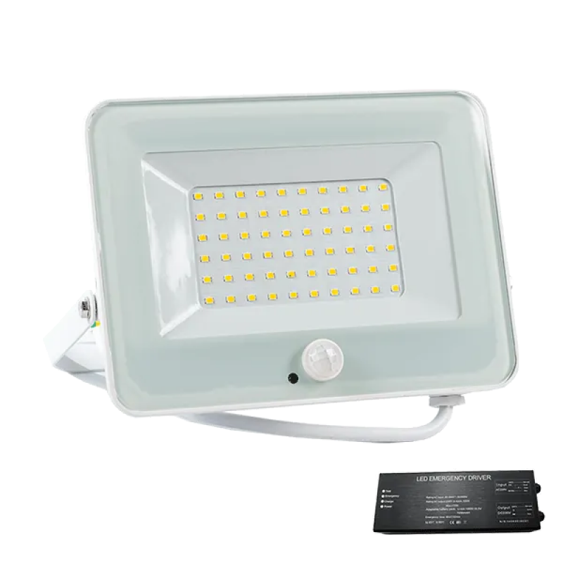 Proiector, LED, VEGA50, Slim, SMD, Cu Senzor, 3000K, Alb, + Kit Emergenta, IP65
