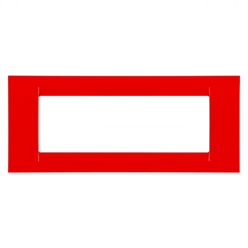 Placa, Virna, In, Finisaj, Lucios, Din, Tehnopolimer, 6 Module, Rosu, Geraniu, Sistem, Gewiss, System, GW22126