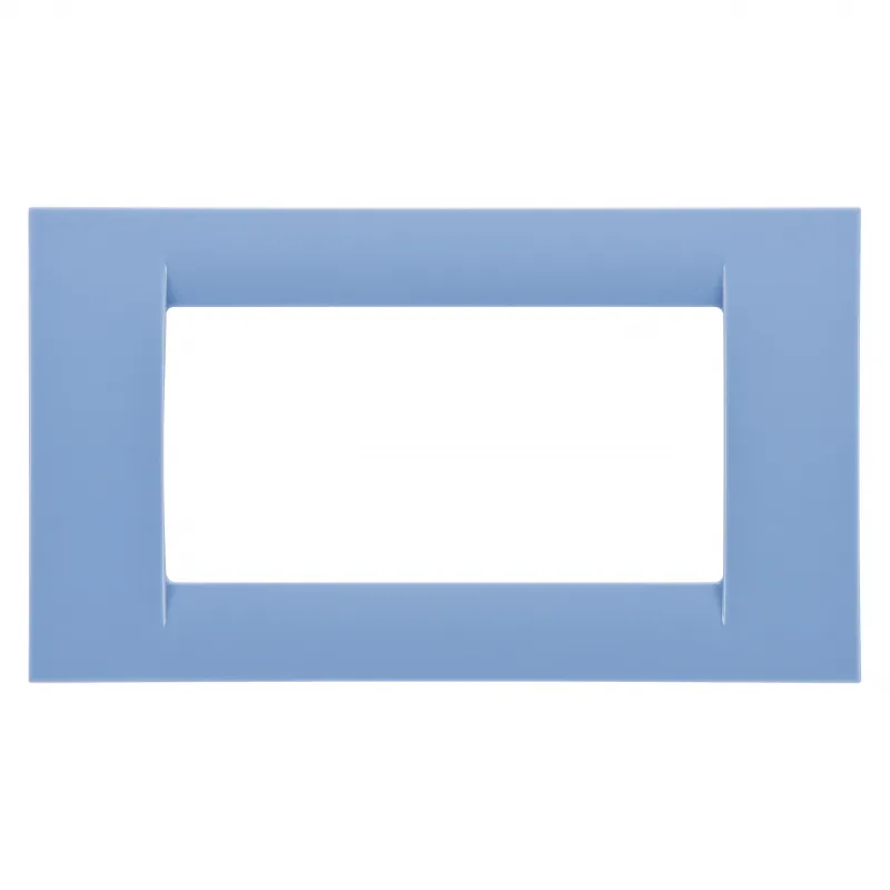 Placa, Virna, In, Finisaj, Lucios, Din, Tehnopolimer, 4 Module, Albastru, Deschis, Sistem, Gewiss, System, GW22164