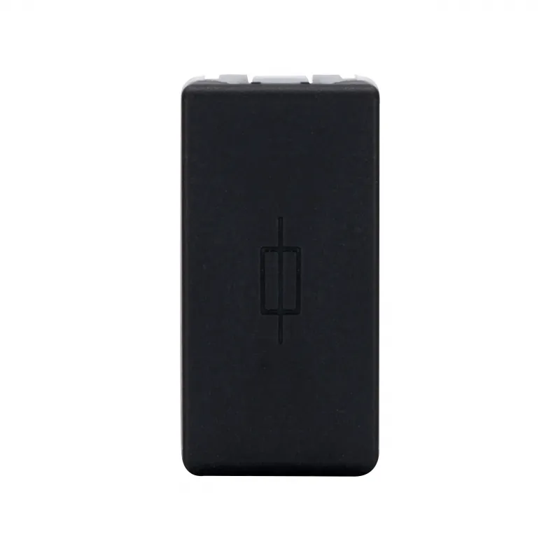 Fuse-Holder, 250V, C.A., 16A, 1, Modul, Sistem, Negru, Gewiss, System, GW21401