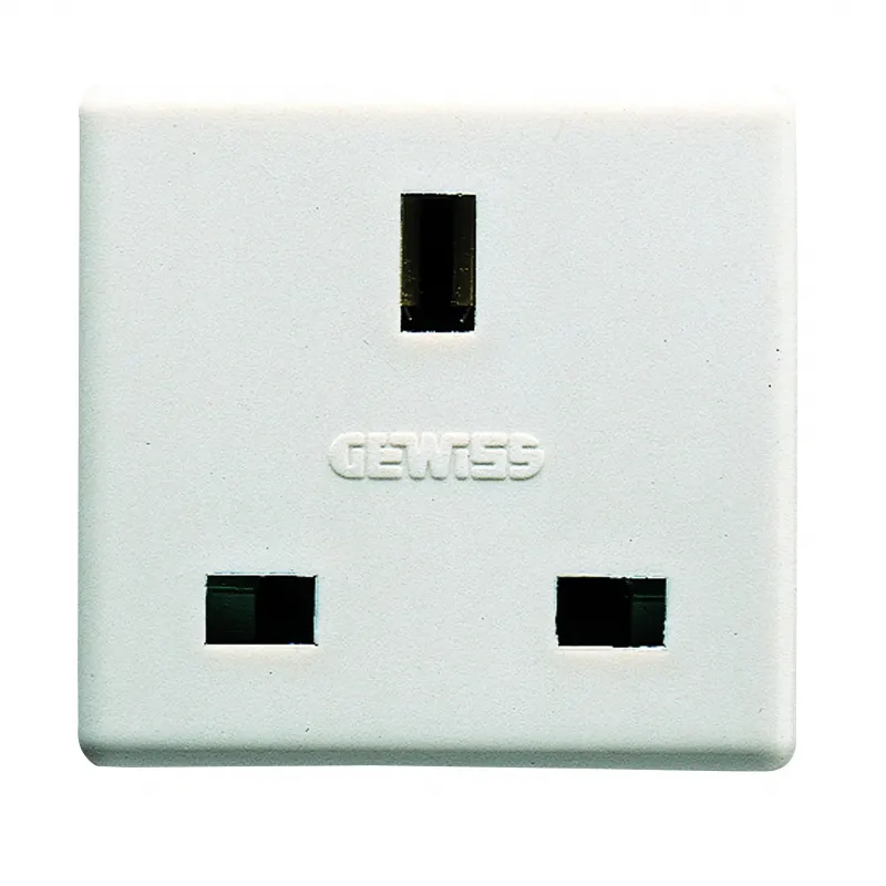 Priza, Standard, Britanica, 250V, C.A., 2P+E, 13A, 2, Module, Sistem, Alb, Gewiss, System, GW20208