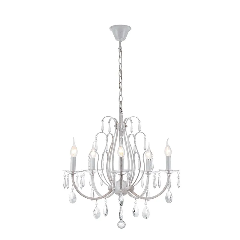 Candelabru, Elmark, Laura, 5X E14, Alb/Auriu, Patinat, 955Laura5