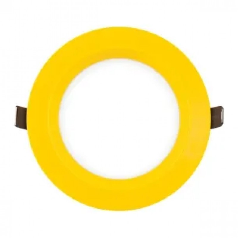 Spot, Ultralux, LED, 6W, Rotund, Smd2835, Rama, Galbena, Lumina, Calda, Lpabs627Y