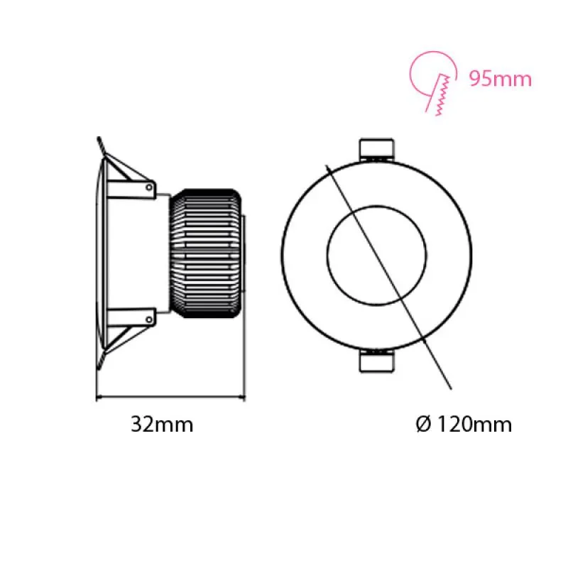 Spot, Horoz, LED, Negru, LED, 12W, 7000K, 200-265V, Alexa-12, 016-048-0012-040