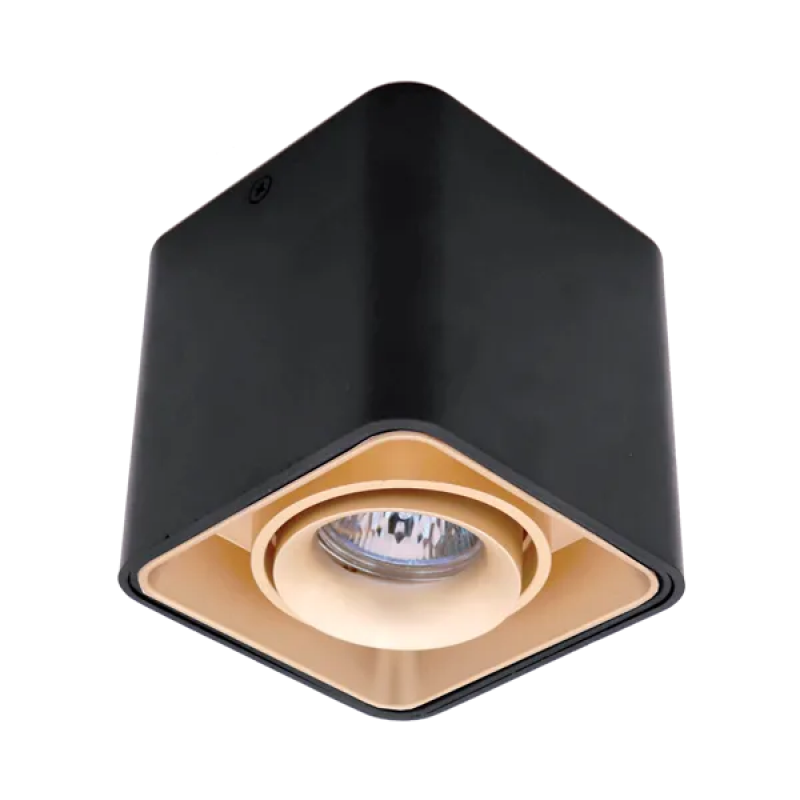 Spot Elmark Patrat Aparent AURIU/NEGRU DL-044