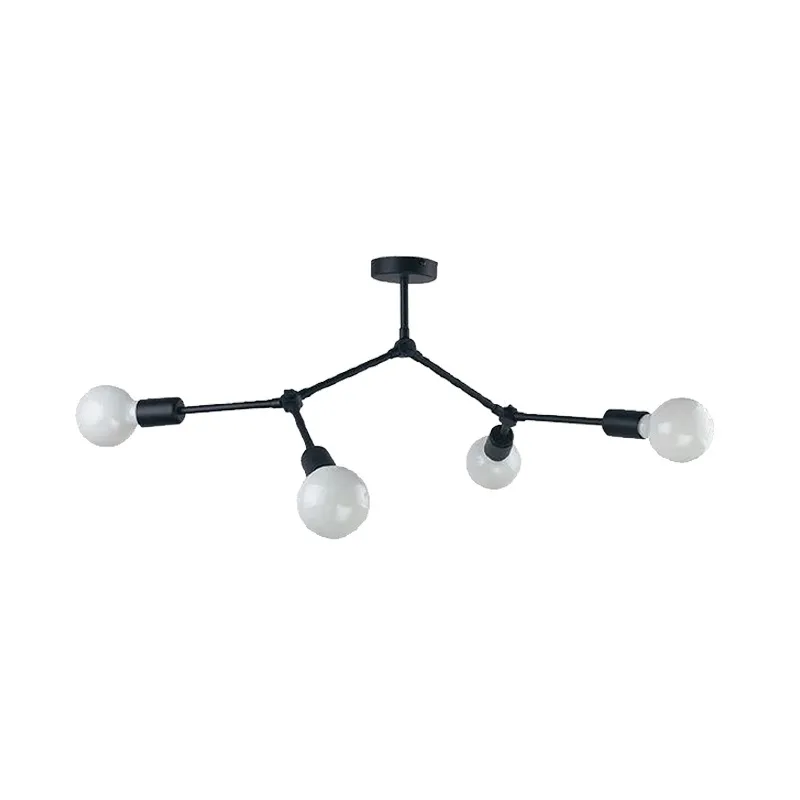 Lustra, Elmark, Arte, 4X E27, Negru/Auriu, 955Arte4/Bl