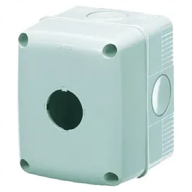 Carcasa, Goala, Pentru, Butoane, De, Comanda., Comenzi, Si, Indicatoare, 1, Circuite, Diametru, 22, Mm, Capac, Gri, Ral, 7035, IP66, Gewiss, System, GW27101