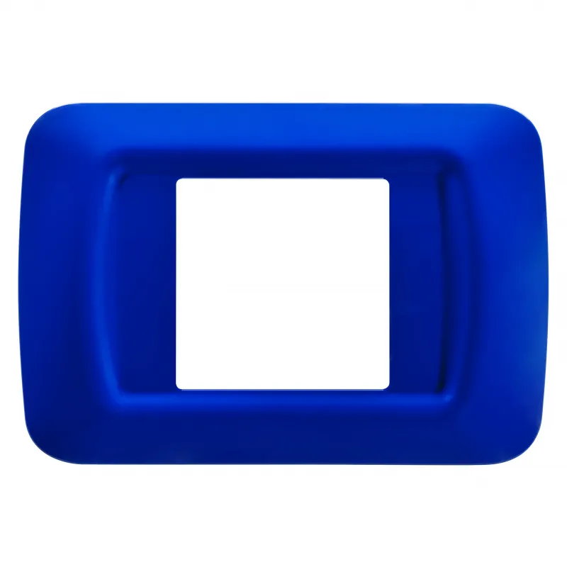 Placa, De, Sistem, Superioara, Finisare, Lucioasa, Din, Tehnopolimer, 2 Module, Albastru, Jazz, Sistem, Gewiss, System, GW22572