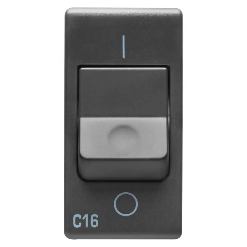 Intrerupator, Miniatural, 230V, C.A., 1P+N, 16A, 3Ka, Caracteristica, C, 1, Modul, Sistem, Negru, Gewiss, System, GW21436