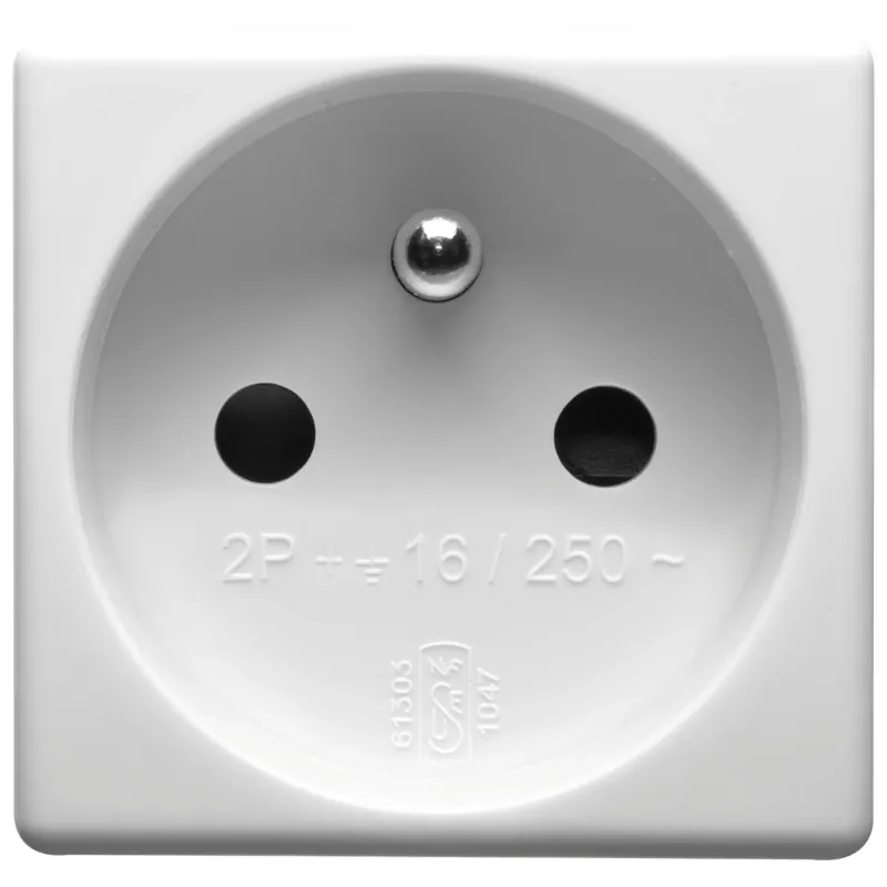 Priza, Standard, Franceza, 250V, C.A., 2P+E, 16A, 2, Module, Sistem, Alb, Gewiss, System, GW20207