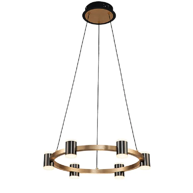 Candelabru, Elmark, Axel, LED, 48W, Negru / auriu, Lumina calda (3000K), D510, 955AXEL3048