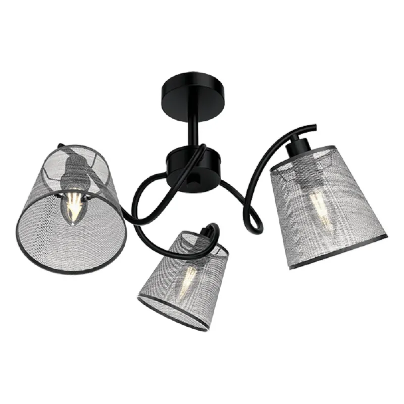 Candelabru, Elmark, Jasmine, 3XE14, Negru Gri, 955JASMINE3