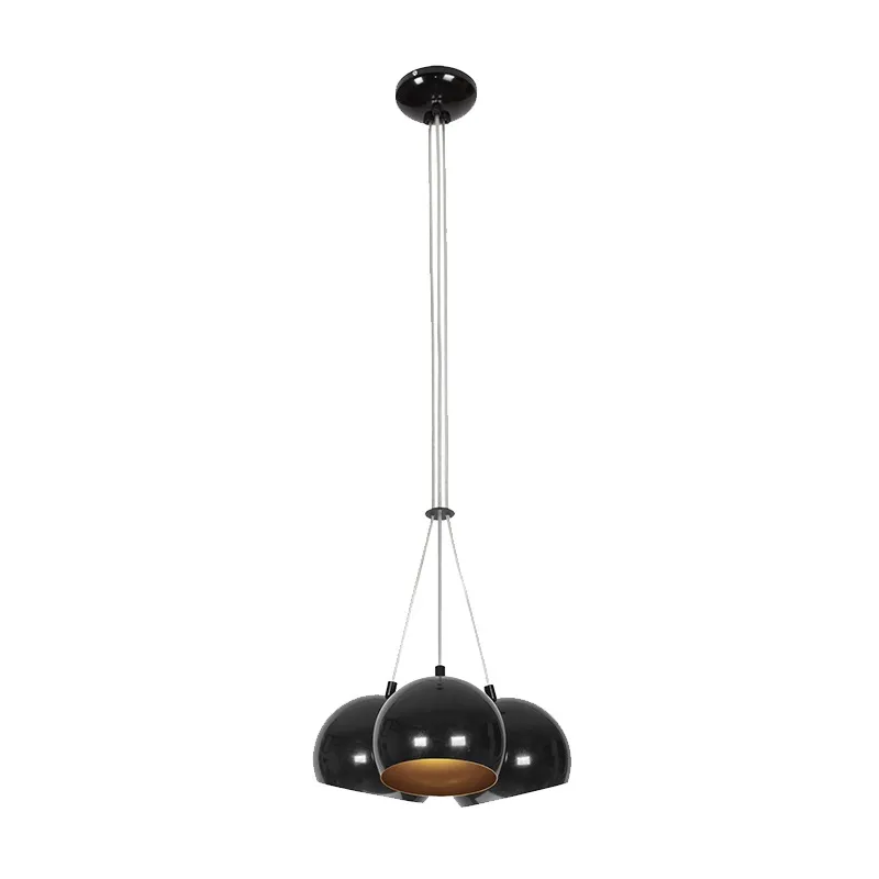 Pendul Elmark PEARL 3xE27 NEGRU/AURIU