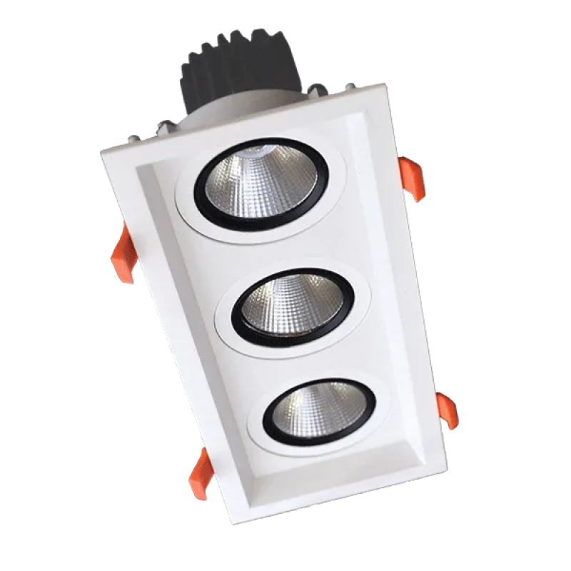 Spot LED, Triplu, Mobil, 3X15W, 230V, 3000K, Alb