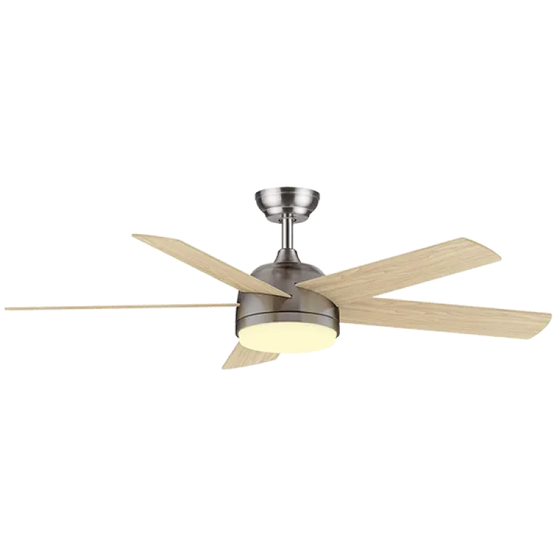 Lustra LED 20W Dimabila cu telecomanda 3000K-4000K-6500K - Ventilator 70W Crom - Lemn 95EL124570/W