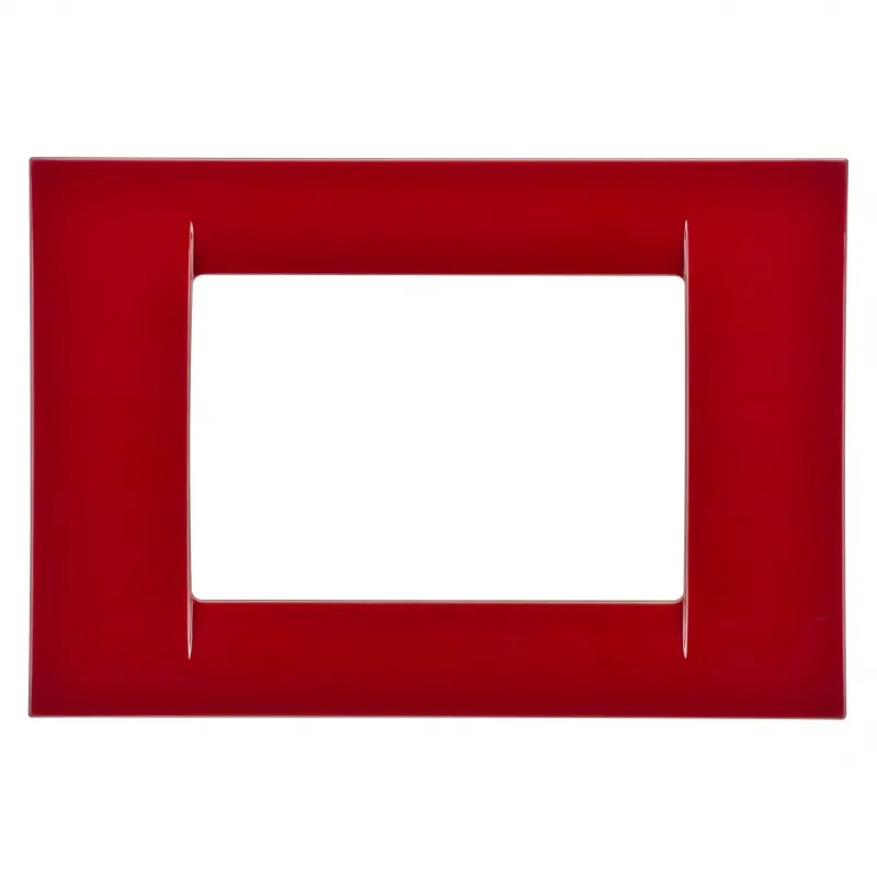 Placa, Virna, In, Finisaj, Lucios, Din, Tehnopolimer, 3 Module, Classic, Burgundy, Sistem, Gewiss, System, GW22133