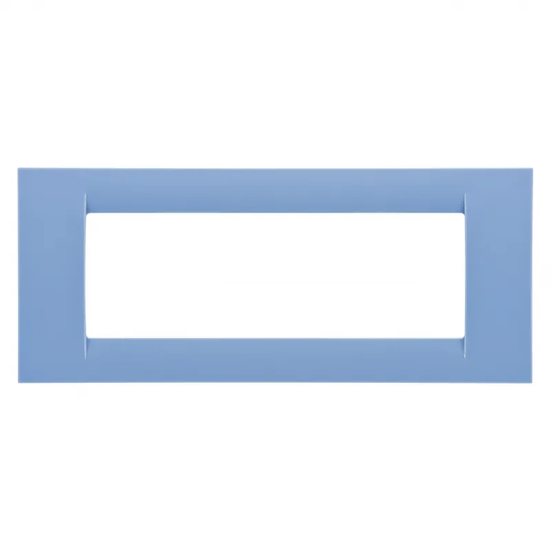 Placa, Virna, In, Finisaj, Lucios, Din, Tehnopolimer, 6 Module, Albastru, Deschis, Sistem, Gewiss, System, GW22166