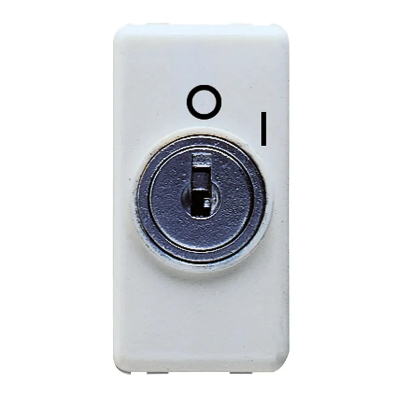Buton, 2P, 250V, C.A., No, 10A, Cu, Cheie, Simbol, 0/1, 1, Modul, Sistem, Alb, Gewiss, System, GW20530