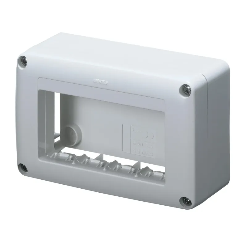 Cutie, Dispozitiv, Autoportant, Pentru, Dispozitivul, De, Sistem, Fusta, Si, Canal, Framne, 4, Circuite, Interval, Sistem, Alb, Ral, 9010, Gewiss, System, GW27621