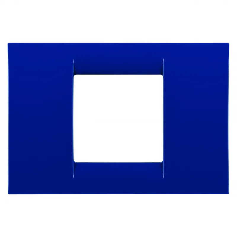 Placa, Virna, In, Finisaj, Lucios, Din, Tehnopolimer, 2 Module, Albastru, Jazz, Sistem, Gewiss, System, GW22172