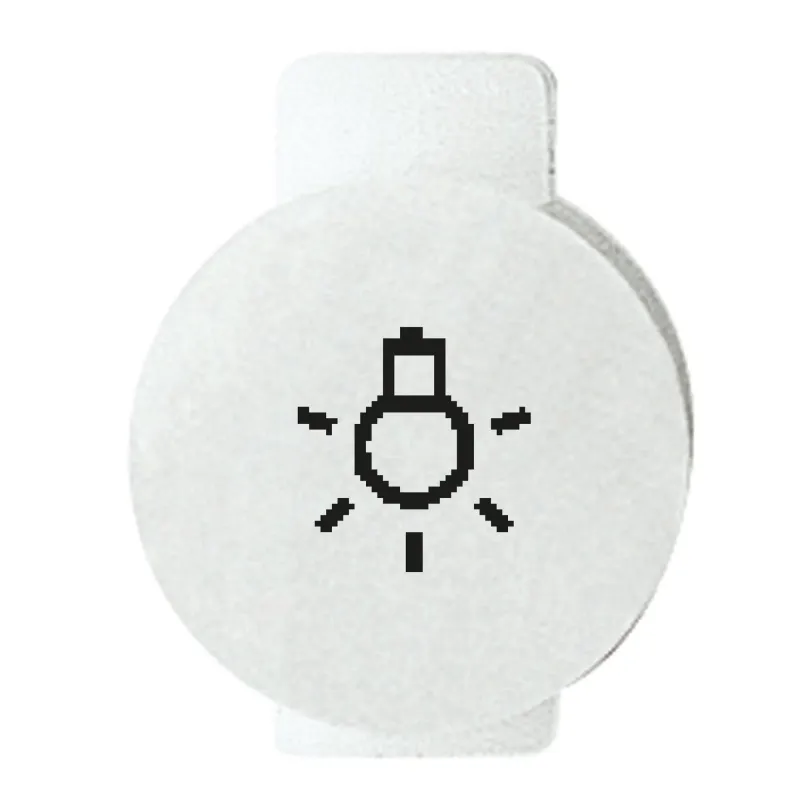 Lentila, Cu, Simbol, Iluminat, Pentru, Dispozitivele, De, Comanda, Lumina, Lumina, Simbol, Sistem, Alb, Gewiss, System, GW20539