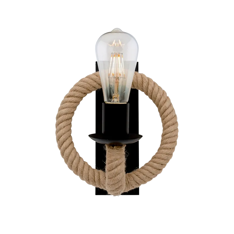 Aplica, Elmark, Rope, 1X E27, Neagra, 955Rope1W
