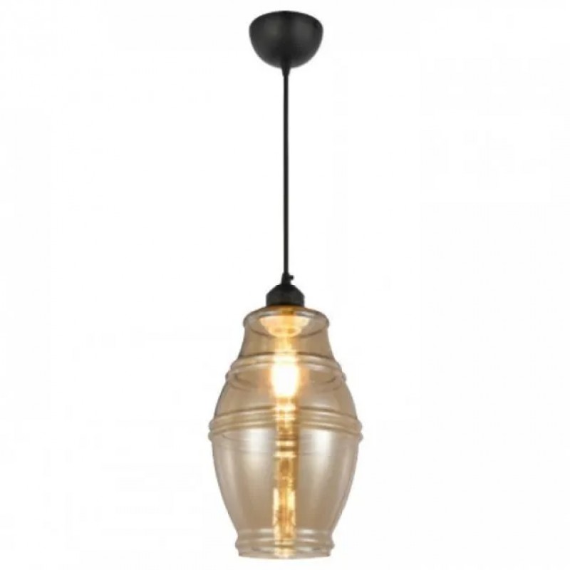 Pendul, Horoz, Element-1, Sticla, Amber, 1M, 1XE27, Max 60W, , 021-015-0001