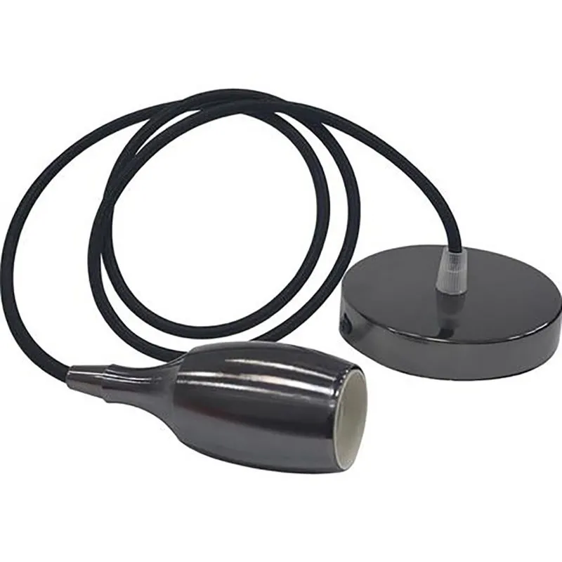 Pendul, Horoz, Weber, Negru, Perlat, 1M, 1XE27, Max 60W, 021-008-0001