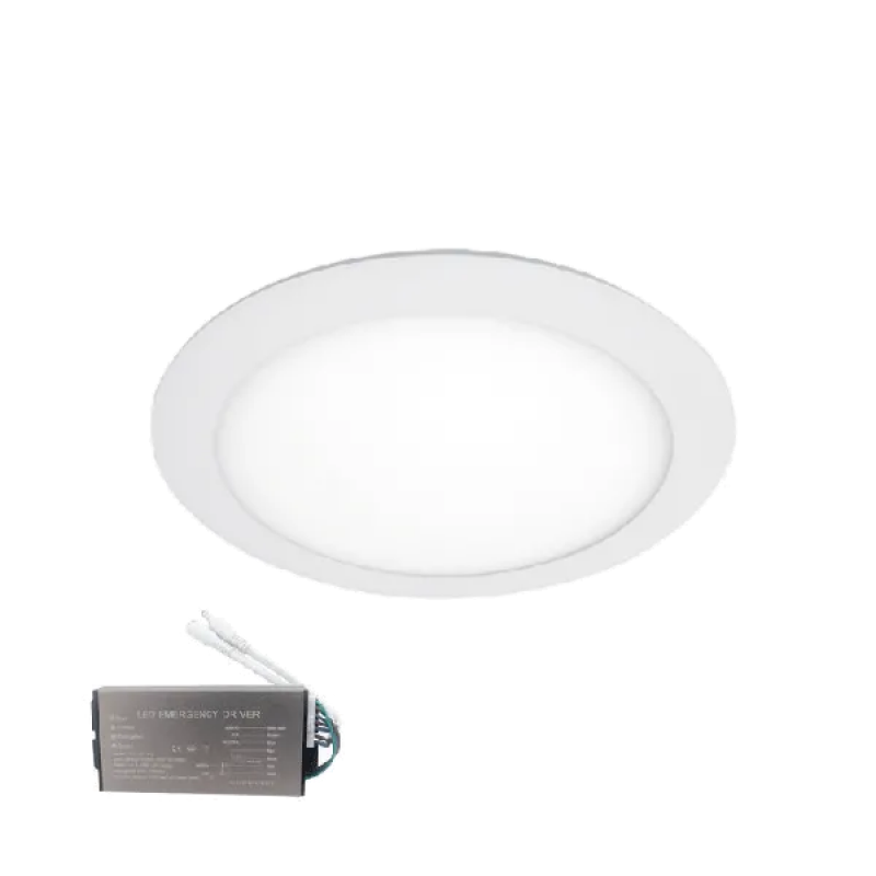 Spot LED, D170, H27, Alb, Slim, Rotund, 10W, 4000K, IP65, + Kit Emergenta