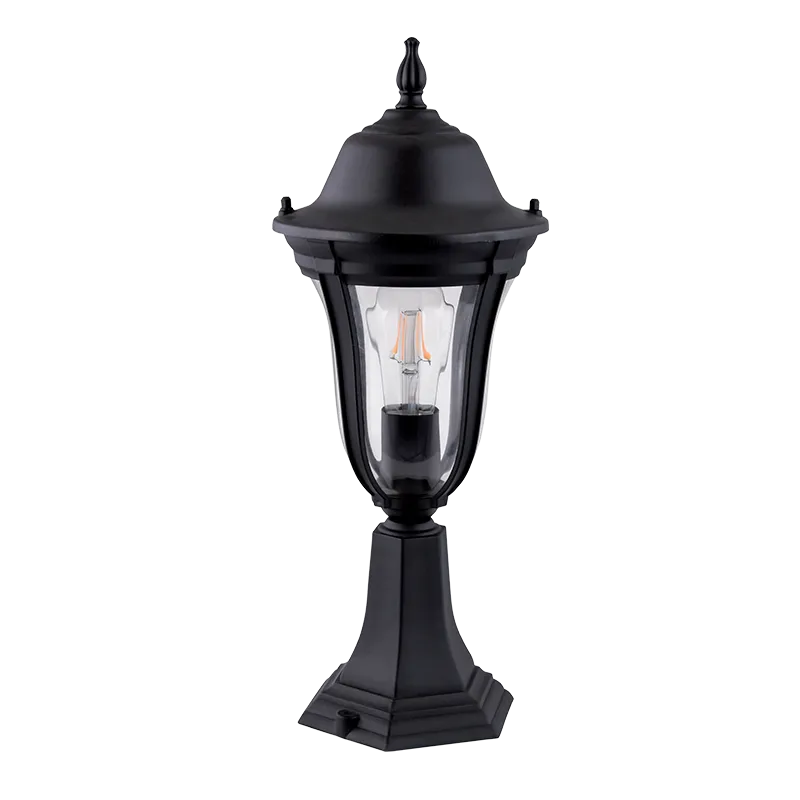 Lampadar Gradina, MARK STAND 1XE27 NEGRU H490mm, Elmark, 96204MF/BK