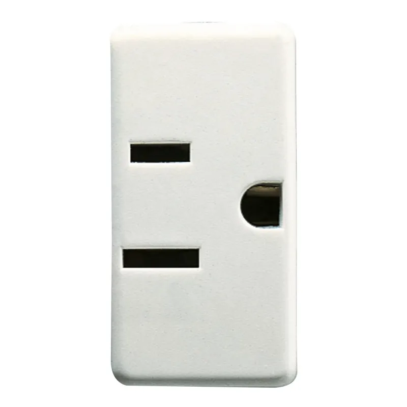 Priza, Standard, Sua, 250/125V, C.A., 2P+E, 15A, 125V, Fisa, Orizontala, Paralela, Plata, 1, Modul, Sistem, Alb, Gewiss, System, GW20214