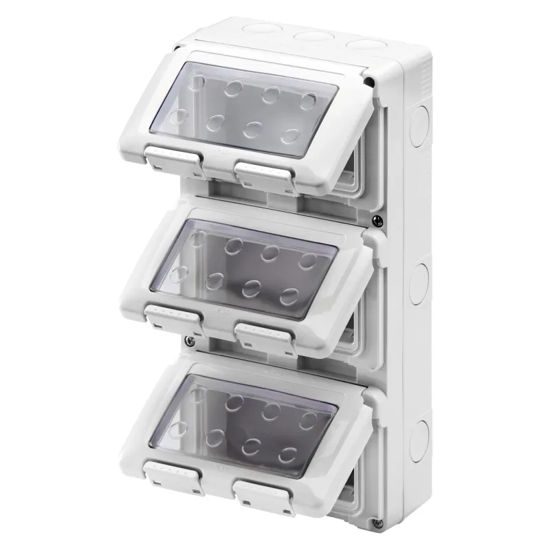 Carcasa, Etansa, Pentru, Dispozitivele, Sistemului, Verticala, 12, Circuite, Modul, 4X3, Gri, Ral, 7035, IP55, Gewiss, System, GW27052