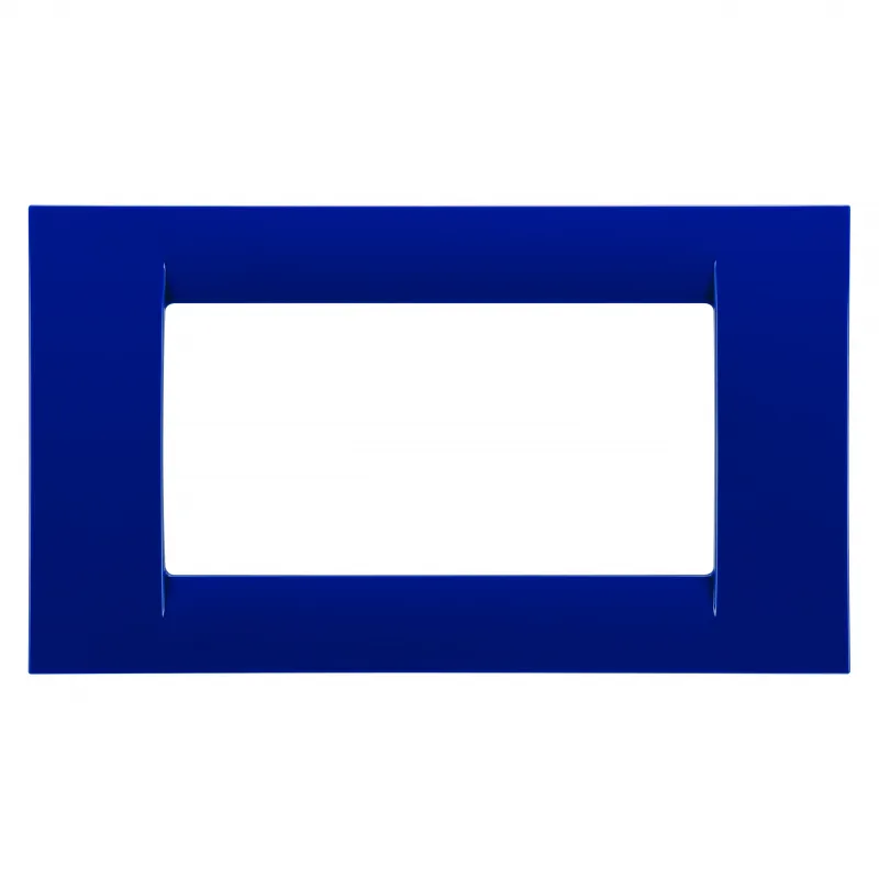 Placa, Virna, In, Finisaj, Lucios, Din, Tehnopolimer, 4 Module, Albastru, Jazz, Sistem, Gewiss, System, GW22174