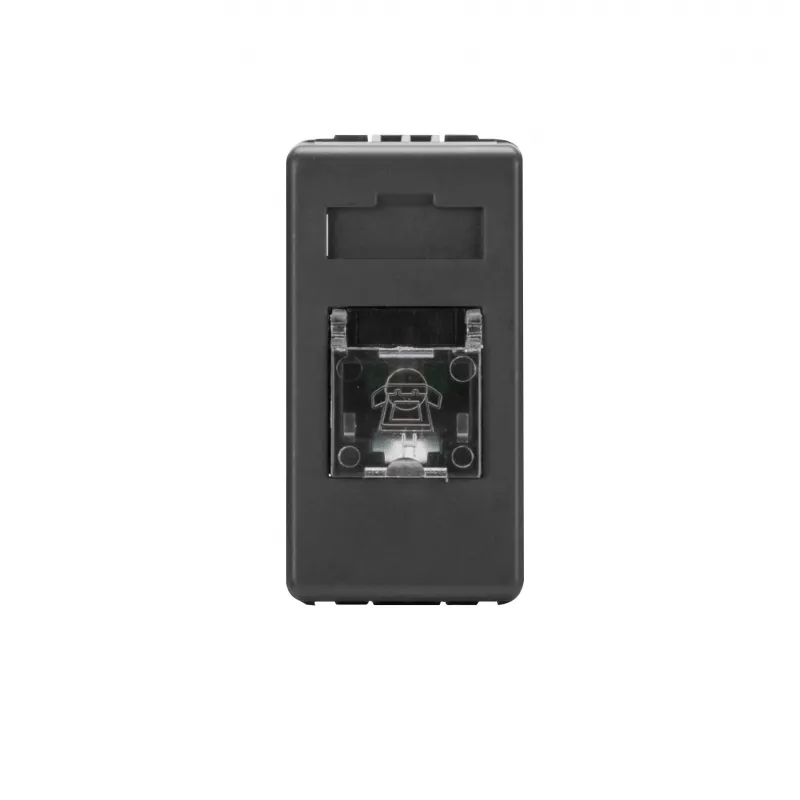Priza, Telefonica, Rj11, 2, Perechi, Pereche, Rasucita, Terminale, Insurubate, 1, Modul, Sistem, Negru, Gewiss, System, GW21251