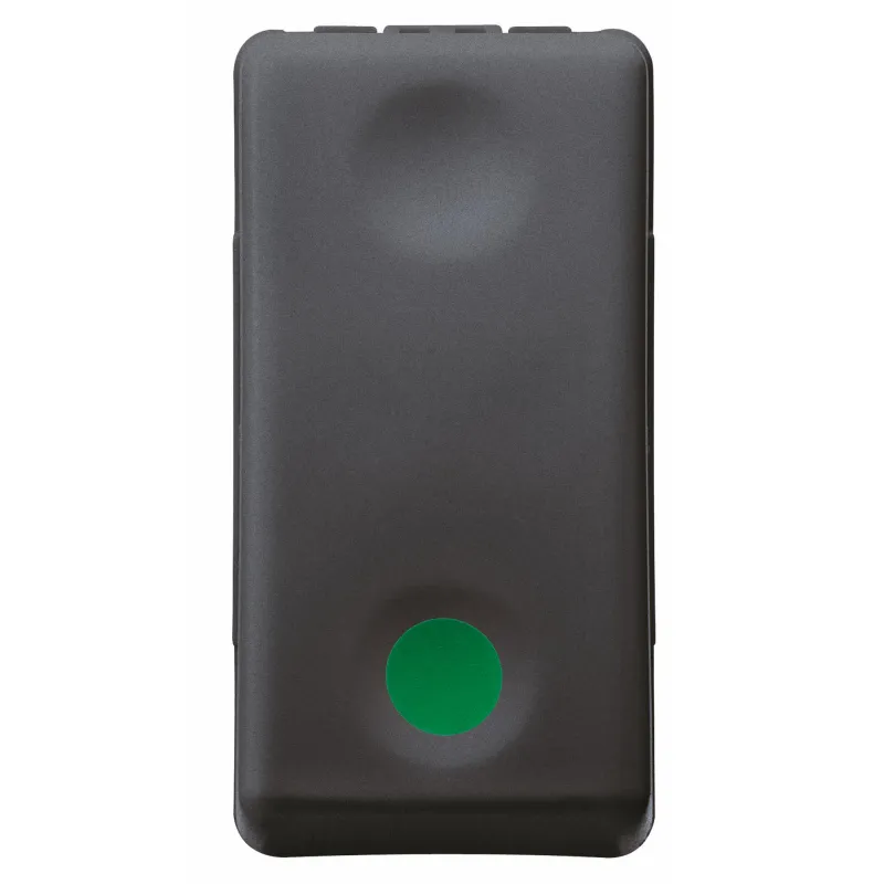 Buton, 1P, 250V, C.A., No, 10A, Auxiliare, Contact, Nc, Start, Simbol, Verde, 1, Modul, Sistem, Negru, Gewiss, System, GW21522