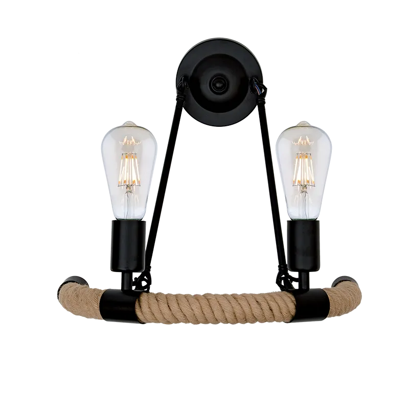 Aplica Elmark ROPE 2XE27 NEGRU