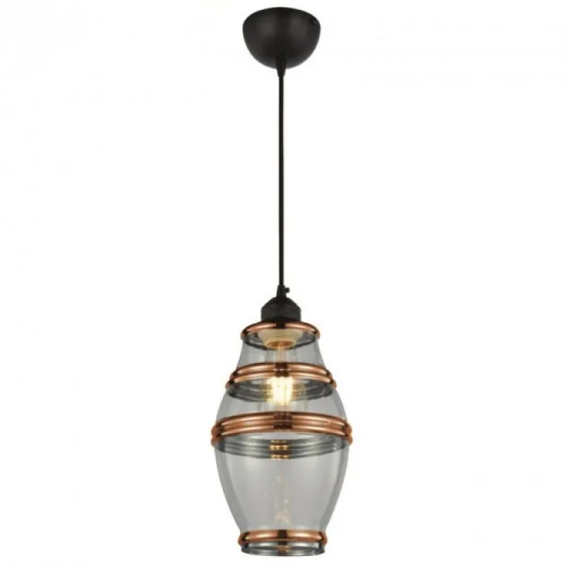 Pendul, Horoz, Element-2, Sticla, Clara, Cupru, 1M, 1XE27, Max 60W, , 021-015-0002
