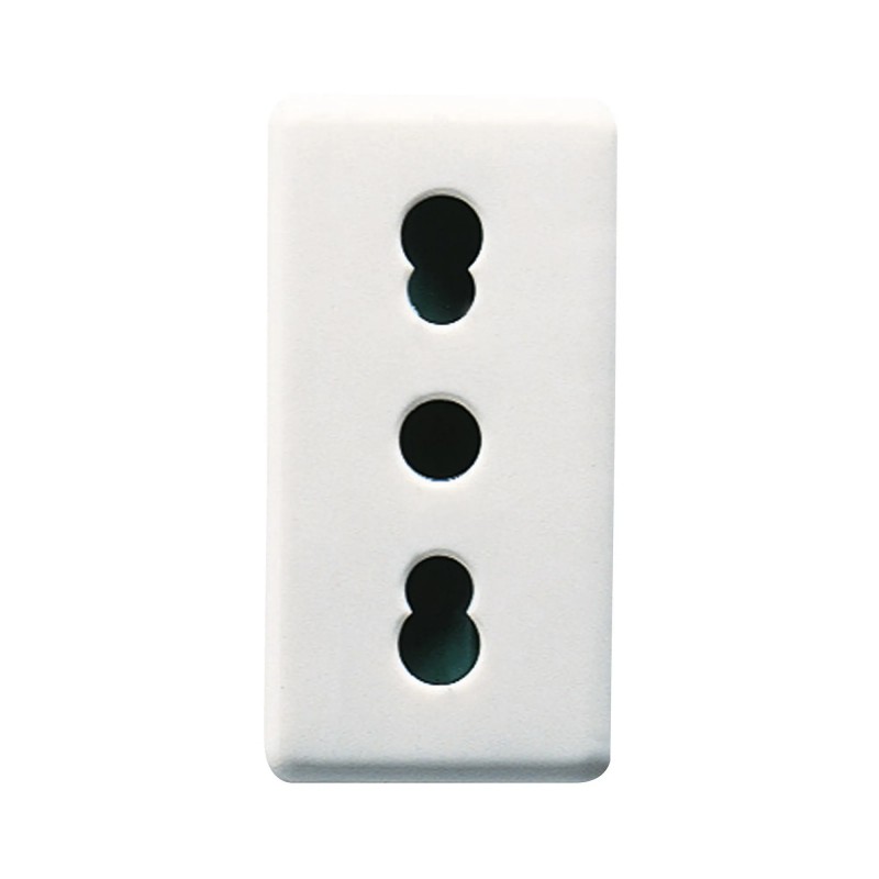 Priza Italiana Gewiss System 16A 2P+E Bivalenta Alb GW20203