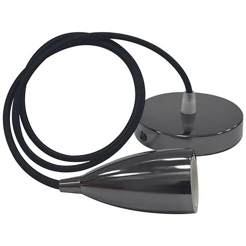 Pendul, Horoz, Edison, Negru, Perlat, 1M, 1XE27, Max 60W, 021-002-0001
