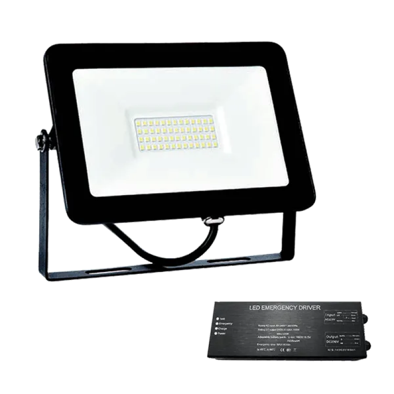 Proiector, LED, VEGA100, Slim, SMD, 100W, 5500K, Negru, + Kit Emergenta, IP65