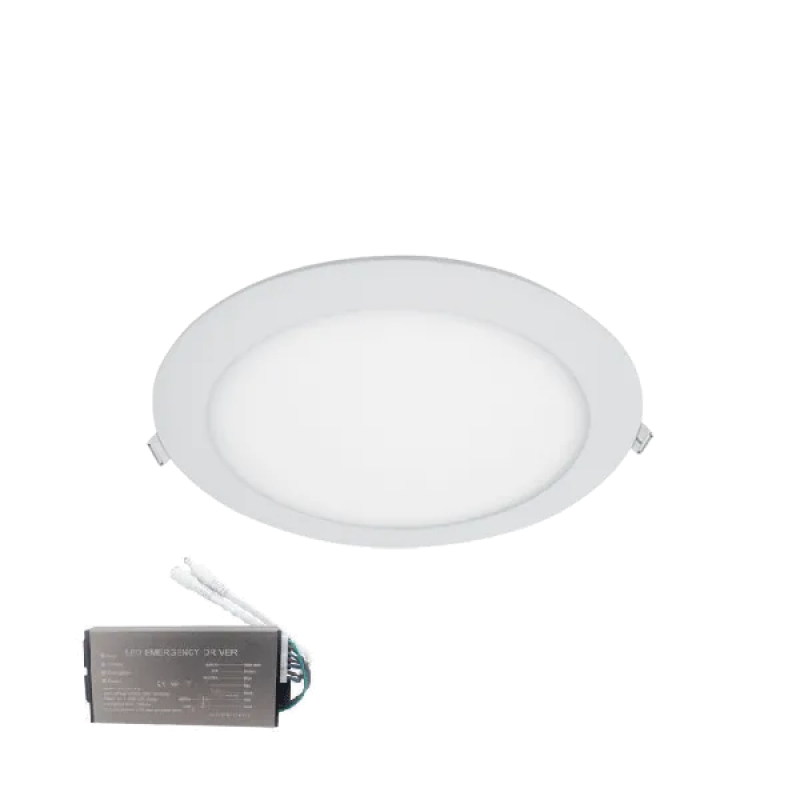 LED PANEL, Rotund, 12W 6400К IP44+ KIT Emergenta, Elmark, 99LED611IP44CWE