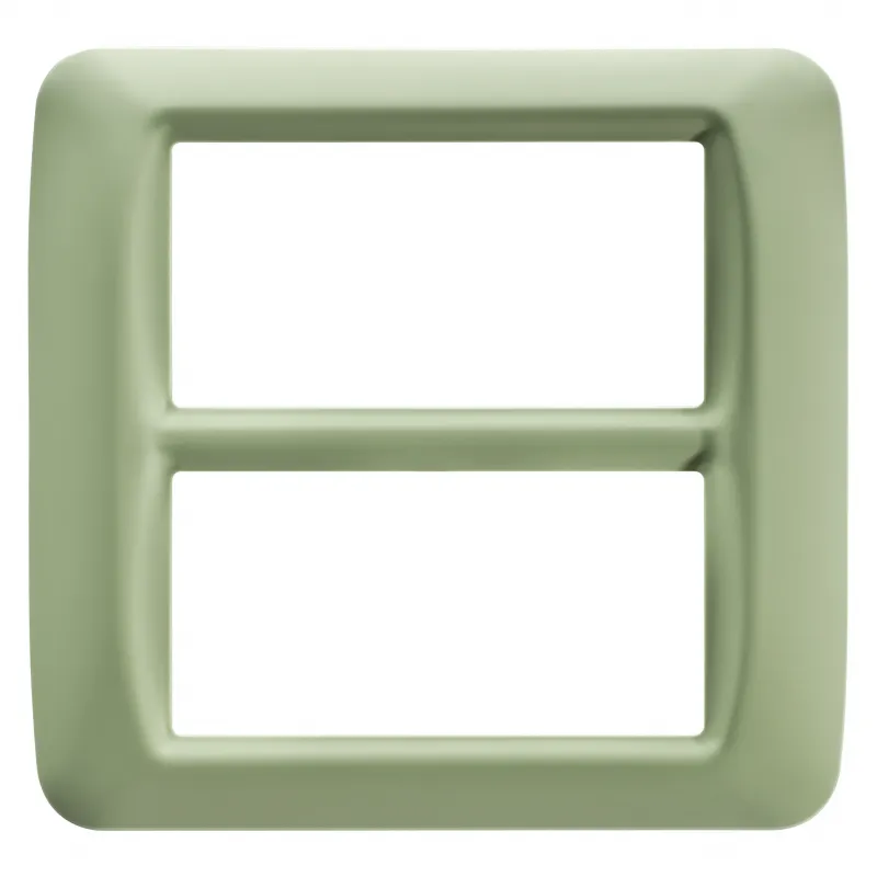 Placa, Superioara, Sistem, Finisaj, Luciu, Tehnopolimer, 8 Module, (4+4, Suprapuse), Verde, Venetian, Sistem, Gewiss, System, GW22547