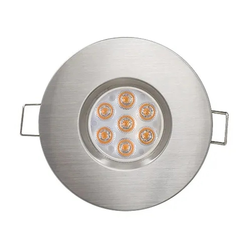 Spot, Ultralux, LED, 6.5W, Lumina, Directionala, 2700K, 45°, Nichel, Satinat, Ip44, Llvn6527Sn